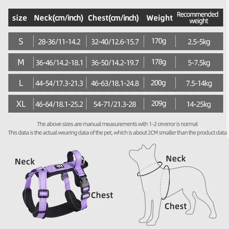 ReflectPro Dog Harness & Leash Set