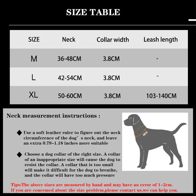 Tactical Nylon Dog Collar & Shock-Absorbing Bungee Leash Set